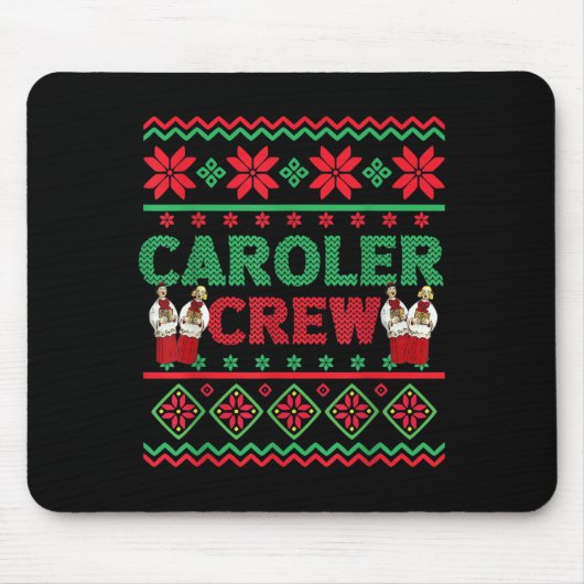 Caroler Crew Ugly KerstSweater Caro Muismat (Voorkant)