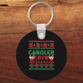 Caroler Crew Ugly KerstSweater Caro Sleutelhanger (Voorkant)