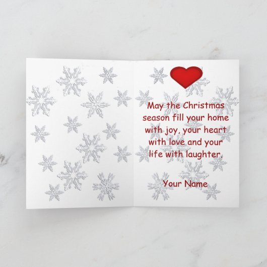 Caroler Girl-kerstfeest laat het sneeuwgroet Feestdagen Kaart (Binnen)