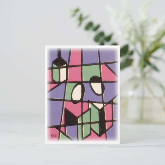 Carolers Briefkaart (Staand voorkant)