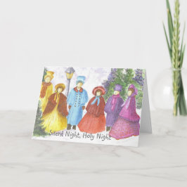 Carolers Kerstmis Feestdagen Kaart
