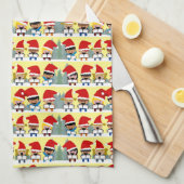 Carolers Kerstmis Theedoek (Quarter Fold)