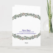 CAROLERS, LAMP & KROON DOOR SHARON SHARPE FEESTDAGEN KAART (Achterkant)