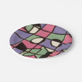 Carolers Stainglass Papieren Bordje (Gekanteld)