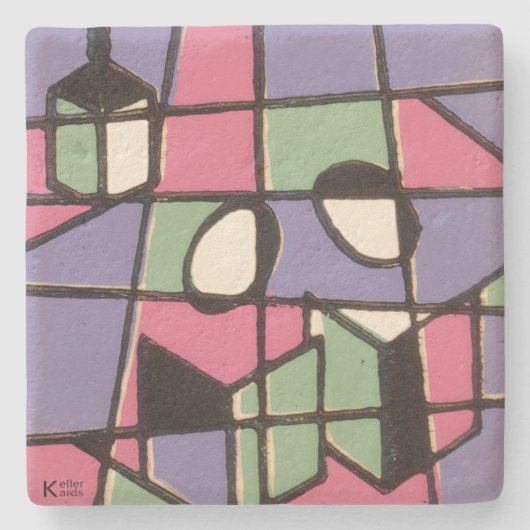 Carolers Stenen Onderzetter (Voorkant)