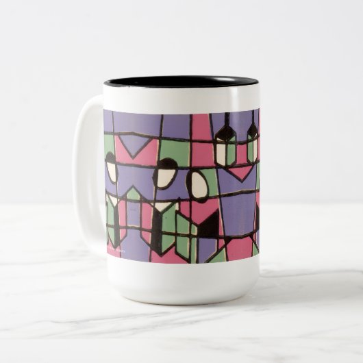 Carolers Tweekleurige Koffiemok (Voorkant links)