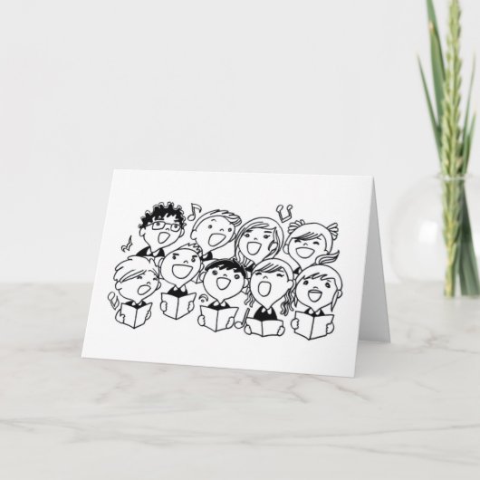 CAROLERS VAN RANDMELEN BIJ **CHRISTMAS** FEESTDAGEN KAART (Voorkant)