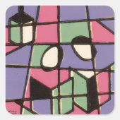 Carolers Vierkante Sticker (Voorkant)