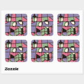 Carolers Vierkante Sticker (Vel)