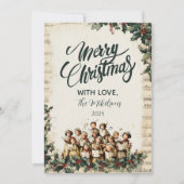  Carolers Vrolijk Kerstfeest Feestdagenkaart (Voorkant)