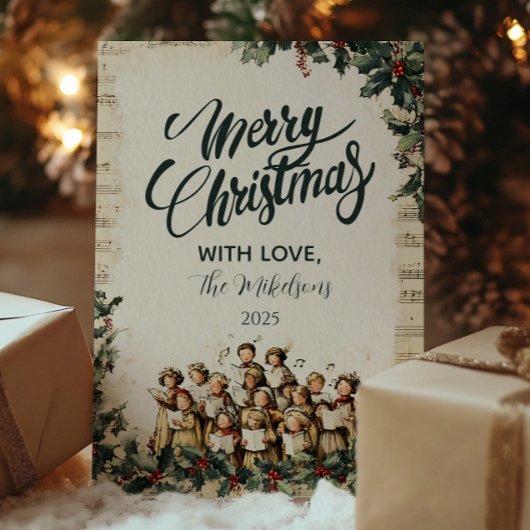  Carolers Vrolijk Kerstfeest Feestdagenkaart