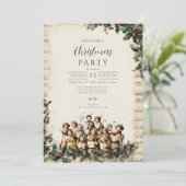 Carolers Vrolijk Kerstfeest Kaart (Staand voorkant)