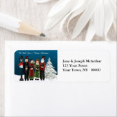 Carolers Winter Scene Etiket (Insitu)