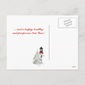 Carolers Winter Scene Feestdagenkaart (Achterkant)