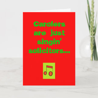 Carolers zingen alleen maar advocaten... feestdagen kaart
