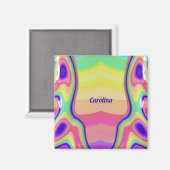 CAROLINA ~ Abstract patroon ~ Multicolored ~ Magneet (Voorkant / Achterkant)