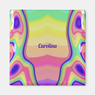 CAROLINA ~ Abstract patroon ~ Multicolored ~ Magneet
