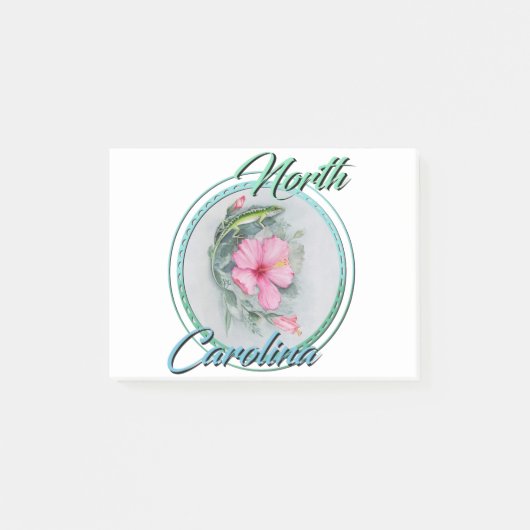 Carolina Anole en Hibiscus Post-it® Notes (Voorkant)