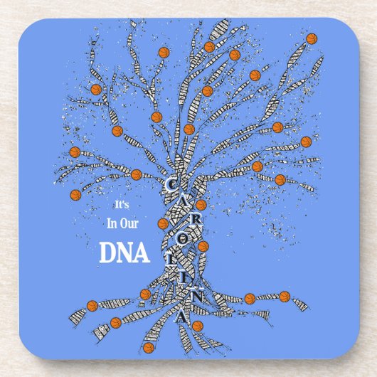 Carolina Basketball in ons DNA Bier Onderzetter (Voorkant)