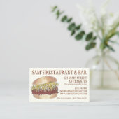 Carolina BBQ Pulled Pork Barbecue Sandwich Chef Visitekaartje (Staand voorkant)