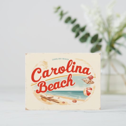  Carolina Beach Briefkaart (Staand voorkant)