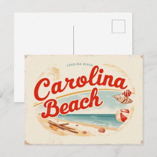  Carolina Beach Briefkaart (Voorkant / Achterkant)