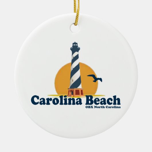 Carolina Beach. Keramisch Ornament (Voorkant)
