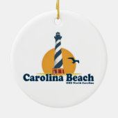 Carolina Beach. Keramisch Ornament (Achterkant)
