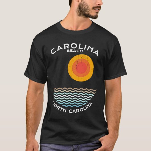 Carolina Beach NC Summertime Vacationing Squiggly T-shirt (Voorkant)