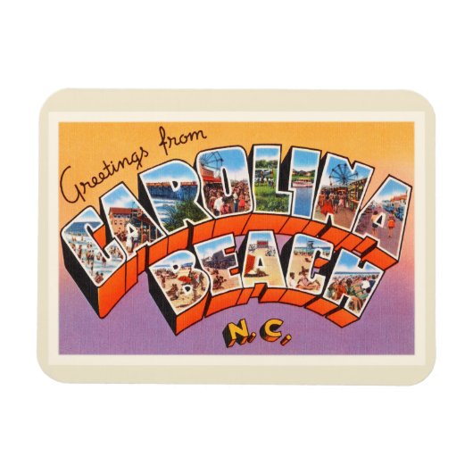 Carolina Beach North Carolina NC  Briefkaart- Magneet (Horizontaal)