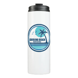 Carolina Beach North Carolina Palmboom Vogels Thermosbeker
