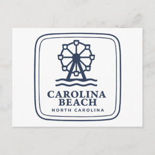 Carolina Beach North Carolina Reuzenrad en Zee Uitnodiging Briefkaart