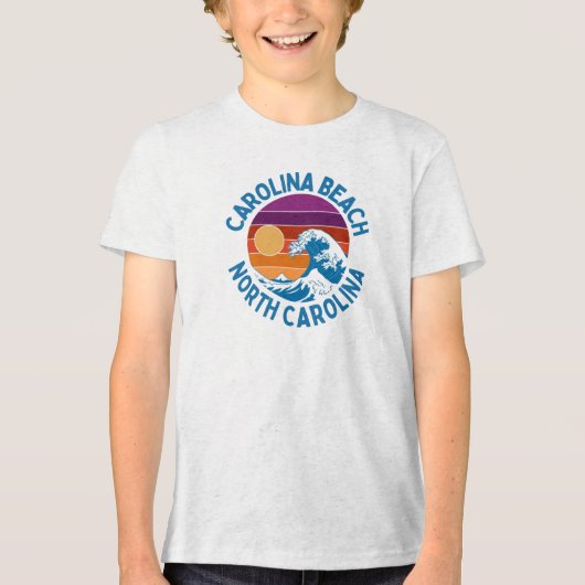 Carolina Beach North Carolina Tri-Blend Shirt (Voorkant)