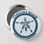 Carolina Beach. Ronde Button 4,0 Cm (Voorkant /achterkant)