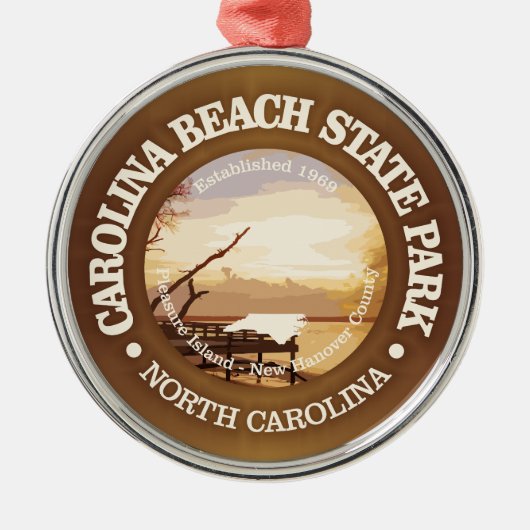 Carolina Beach SP Metalen Ornament (Voorkant)