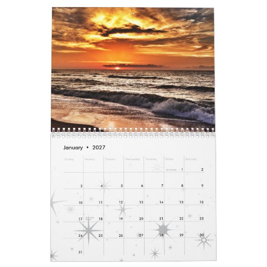 Carolina Beach Sunrise Calendar Kalender (Jan 2027)