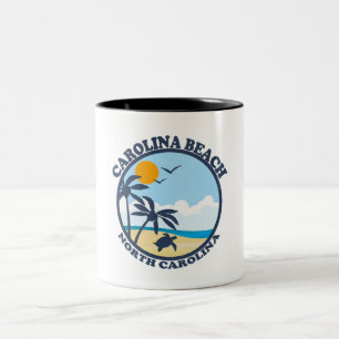 Carolina Beach. Tweekleurige Koffiemok