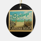 Carolina Beach Vintage Travel Keramisch Ornament (Links)