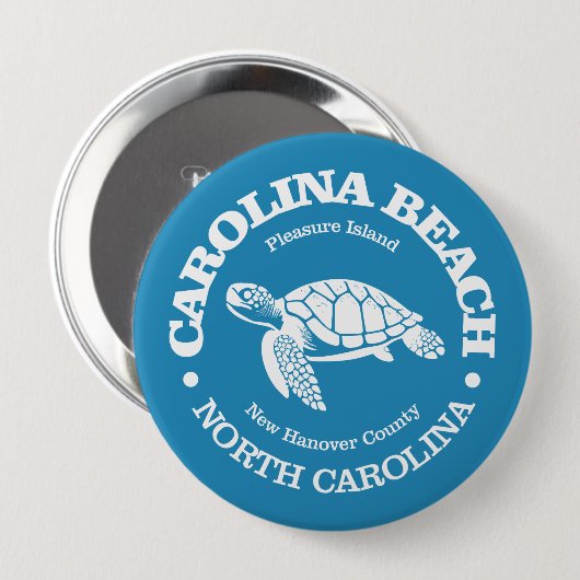 Carolina Beach (zeeen schildpad) Ronde Button 4,0 Cm (Voorkant /achterkant)