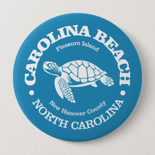Carolina Beach (zeeen schildpad) Ronde Button 4,0 Cm