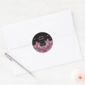 CAROLINA ~ Black and Pink ~ Ronde Sticker (Envelop)