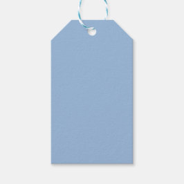 Carolina Blau Effen Kleur Cadeaulabel