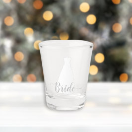 Carolina Blau Witte Trouwjurk Voor Bruid Shot Glas