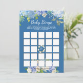 Carolina Bloom | Baby shower Bingo Game Kaart (Staand voorkant)
