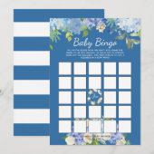 Carolina Bloom | Baby shower Bingo Game Kaart (Voorkant / Achterkant)