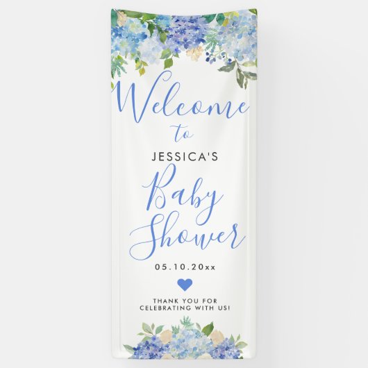Carolina Bloom | Baby shower | Welkomstteken Spandoek (Verticaal)