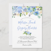 Carolina Bloom | Bloemenbruiloft uitnodigen Kaart (Voorkant)