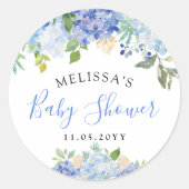 Carolina Bloom Bouquet | BABY SHOWER Ronde Sticker (Voorkant)