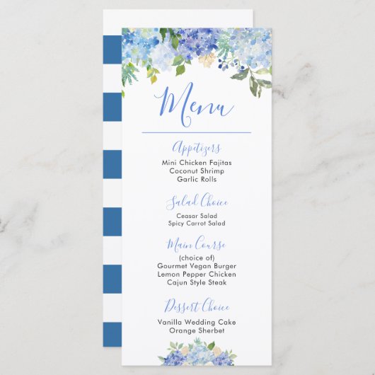 Carolina Bloom Bouquet | Menu Floral (Voorkant / Achterkant)