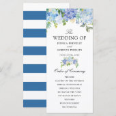 Carolina Bloom Bouquet | Programma Floral Wedding Programmakaart (Voorkant / Achterkant)